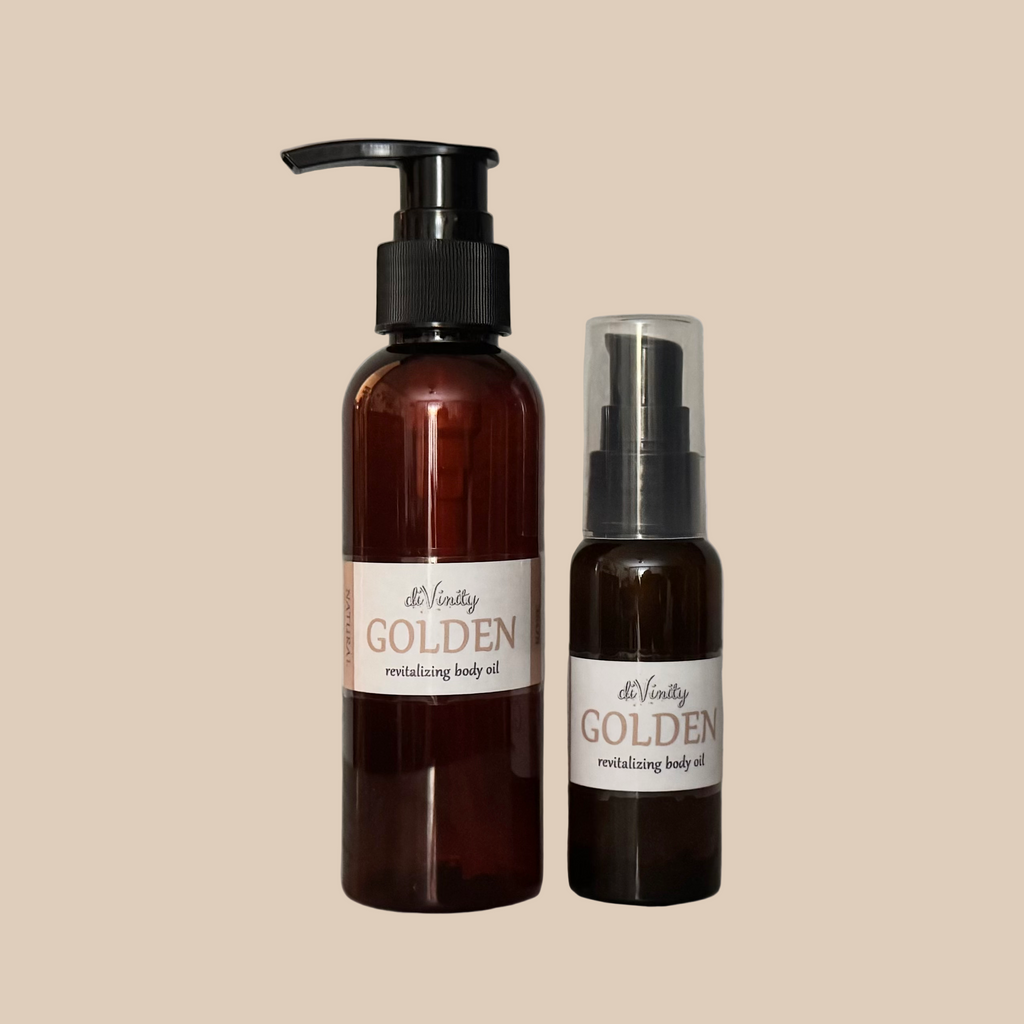  Golden Revitalizing Body Oil by diVinity NBC — luxury glow oil for melanated skin